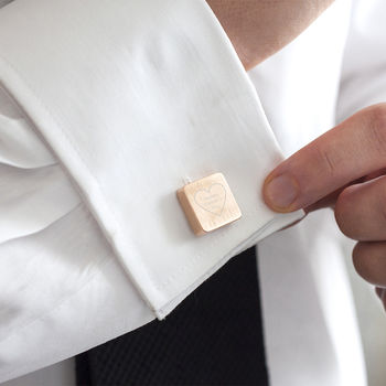 Happy Father's Day From The Bump Wooden Card Cufflinks, 12 of 12