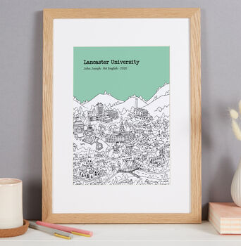 Personalised Lancaster Graduation Gift Print, 7 of 9