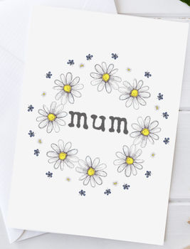 Personalised Daisy And Wild Flowers Card, 3 of 4