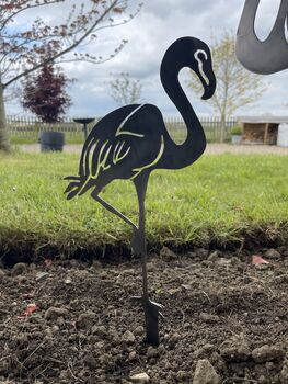 Flamingo Garden Stake Ornament Metal Art, 5 of 6