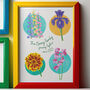 Birth Flowers Personalised Family Print, thumbnail 1 of 2