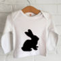 Mother And Child Rabbit And Bunny Tshirt Twinning Tops, thumbnail 2 of 3