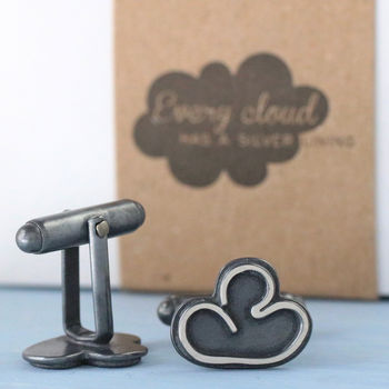 Cloud Cufflinks. Thinking Of You Gift For Friend, 7 of 12