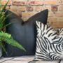 Zebra Print Linen Mix Cushion, thumbnail 2 of 12