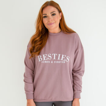 Ladies Besties Embroidered Sweatshirt, 4 of 5