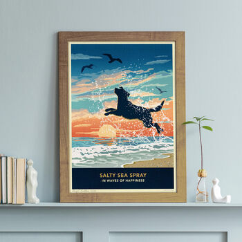 Seaside Labrador Print. Limited Edition Dog Lover Gift, 3 of 12