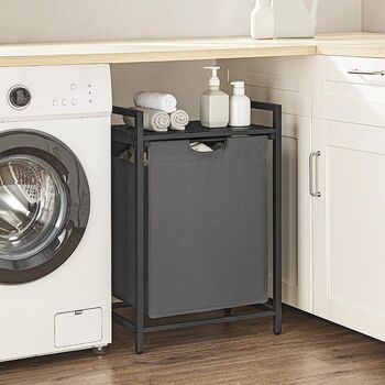 Laundry Basket Laundry Hamper Single Compartment, 3 of 9