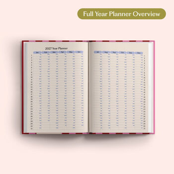 2027 Diary | A5 Hardcover Week To View | Pink And Red, 3 of 8