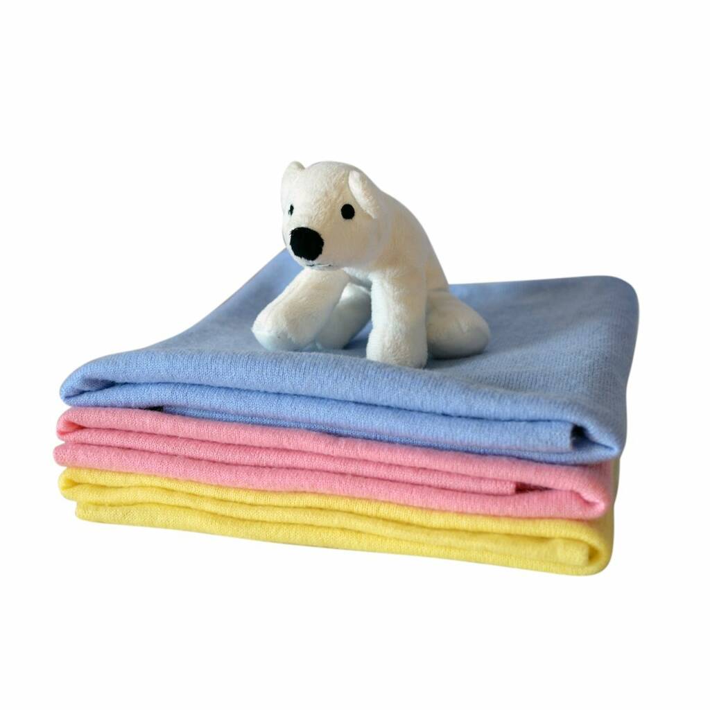 Personalised Cashmere Wool Baby Blanket By Mimi & Thomas® Cashmere