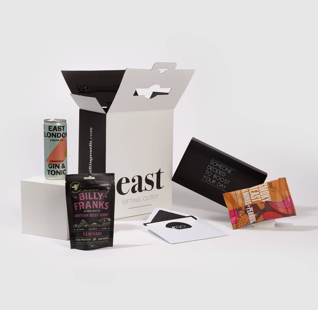 Nuts About Gin And Jerky Gift Box By East Gifting Outfit