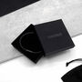 Personalised Men's Shackle And Woven Black Leather Bracelet, thumbnail 6 of 6