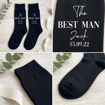 Personalised Groomsmen Gifts Groom Wedding Socks, 6 of 9