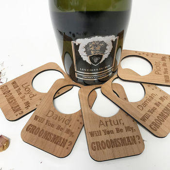 Personalised Will You Be My Best Man Bottle Label, 10 of 10