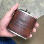 'Daddy Your The Best ' Leather Hip Flask, thumbnail 2 of 7