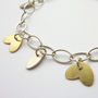 Silver And Gold Petals Bracelet, thumbnail 4 of 5