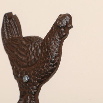 Cast Iron Country Rooster Towel Ring, 10 of 12