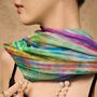 100% Mulberry Silk Scarf, Rainbow Colour In Gift Box, thumbnail 10 of 12