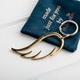 Angel Wing Keyring In Gold Or Silver, thumbnail 2 of 4