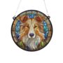 Rough Collie Stained Glass Effect Suncatcher, thumbnail 3 of 5