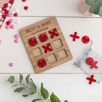 Hearts And Kisses Couples Personalised Game, 2 of 2
