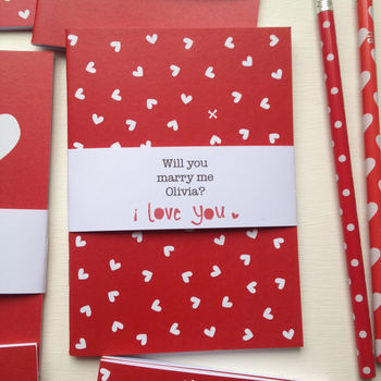 Personalised Heart Notebook Or Notebook Set, 3 of 12