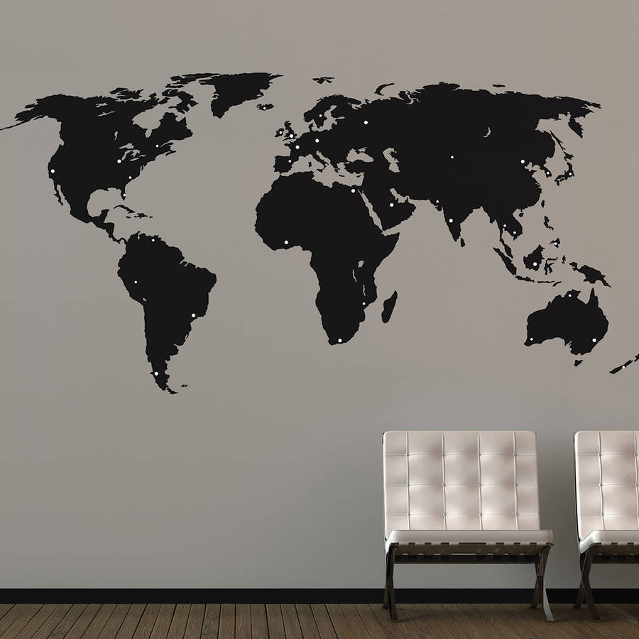 World Map Wall Stickers By The Binary Box