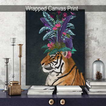 Hot House Tigers Set Two Art Prints, Framed Or Unframed, 8 of 8