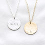 Personalised Hammered Gold Fill Disc Necklace, thumbnail 1 of 7