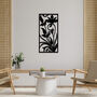 Sleek Framed Wooden Floral Art Contemporary Decor, thumbnail 1 of 10