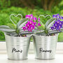 Personalised Double Metal Heart Planter Buckets, thumbnail 6 of 9