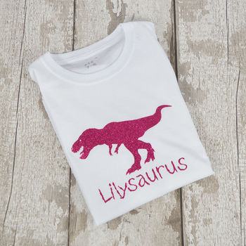 'Dinosaurus' Personalised Dinosaur Name Kid's T Shirt, 5 of 6
