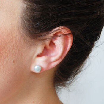 Freshwater Pearl Stud Earrings, 3 of 11