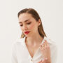 Sterling Silver Jewelled Safety Pin Beaded Necklace, thumbnail 3 of 7