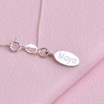 Personalised Sterling Silver Sweetie Heart Necklace, 5 of 8