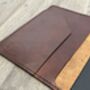 Personalised A5 Luxury Leather Journal Notebook Cover. Spanish Brown, thumbnail 7 of 12