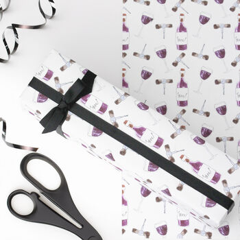 Red Wine Glass Wrapping Paper – Elegant And Sophisticated, 8 of 9