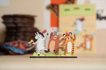 Personalised Party Animals Birthday Pop Out Card, 3 of 5