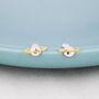 Planet Stud Earrings In Sterling Silver, thumbnail 8 of 12