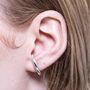 Sterling Silver Curved Bar Stud Earrings, thumbnail 2 of 4
