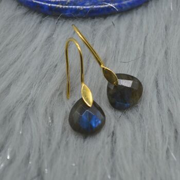 Rainbow Moonstone Or Labradorite Earrings, 2 of 11