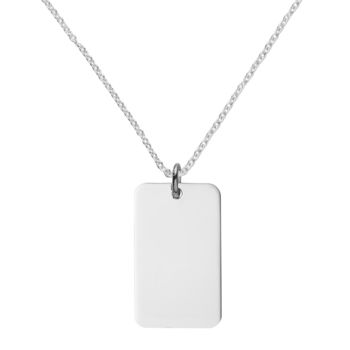 Sterling Silver Dog Tag Necklace, 6 of 6