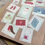 Pack Of Illustrated Christmas Postage Stamp Cards, thumbnail 2 of 4