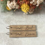 Oak Personalised Couple Keyring, thumbnail 1 of 3