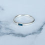 Silver Sapphire Ring, thumbnail 1 of 6