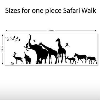 Safari Walk Animal Wall Sticker, 3 of 6
