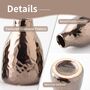Set Of Three Glazed Metalic Ceramic Flower Vase, thumbnail 4 of 5