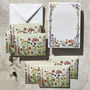 Butterflies And Bees Wildflowers Stationery Bundle, A5 Notepad And Six Folded Cards And Envelopes, thumbnail 1 of 8