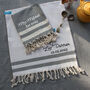 Personalised Tea Towel, Kitchen Towel, Cotton Anniversary Gift, thumbnail 2 of 9