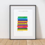 Personalised 'Life Is A Good Book' Book Lovers Print, thumbnail 1 of 5
