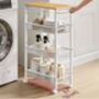 Four Tier Trolley Space Saving Kitchen Cart With Handle, thumbnail 6 of 12